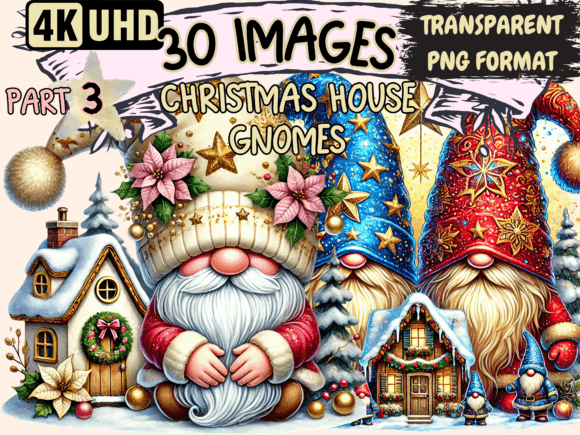 Christmas House Gnomes Clipart P3: Illustrations Review