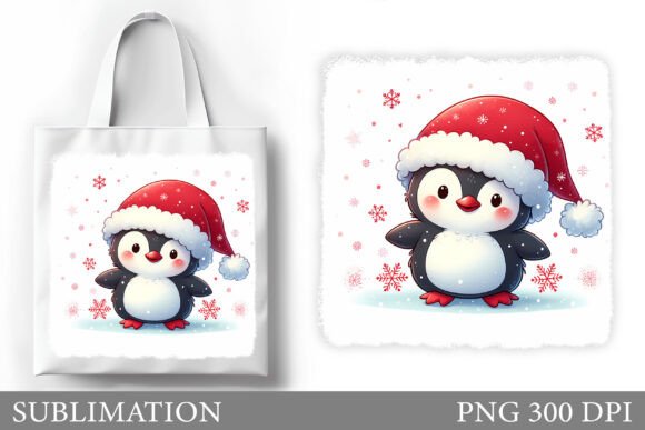 Christmas Penguin Tote Bag Design Illustrations Review