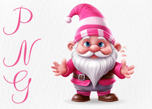 Pink Santa Christmas PNG: Festive Illustrations
