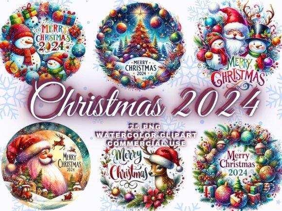 Reviewing Christmas 2024 Ornaments PNG Illustrations
