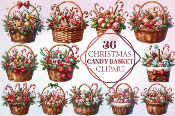 Reviewing Christmas Candy Basket Clipart for Stitching