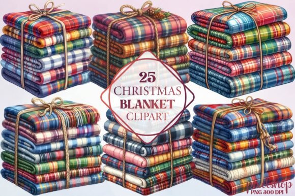 Reviewing Watercolor Christmas Blanket Clipart for Embroidery