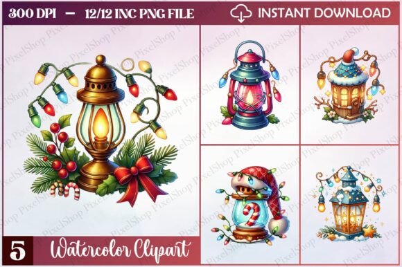 Reviewing Watercolor Christmas Light Clipart for Embroidery