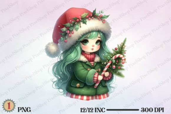 Watercolor Christmas Cute Girl PNG: A Brand Review