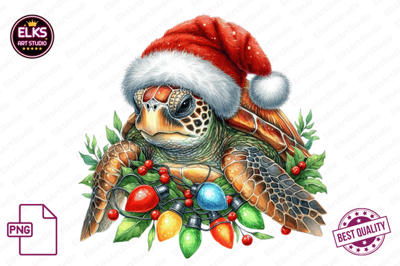 Watercolor Christmas Turtle Clipart: Brand Review